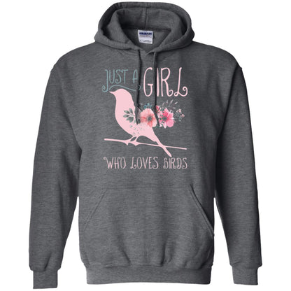 Birds T-shirt Just A Girl Who Loves Birds Dark Heather
