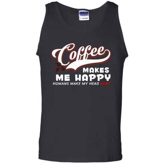 Coffee Makes Me Happy Coffee Lover T-shirt Black