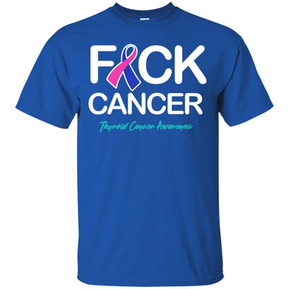 Fck Cancer Thyroid Cancer Awareness T-shirt Royal