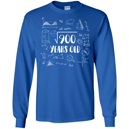 Square Root Of 900 30th Birthday 30 Years Old Math T-shirt Royal