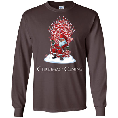 Christmas T-shirt Santa Candy Cane Throne Dark Chocolate