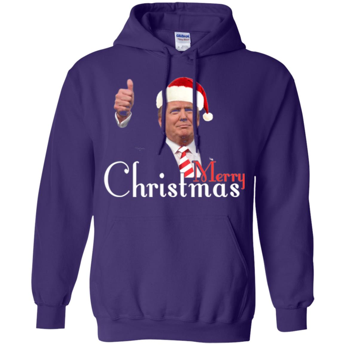 Trump Merry Christmas T-shirt Purple