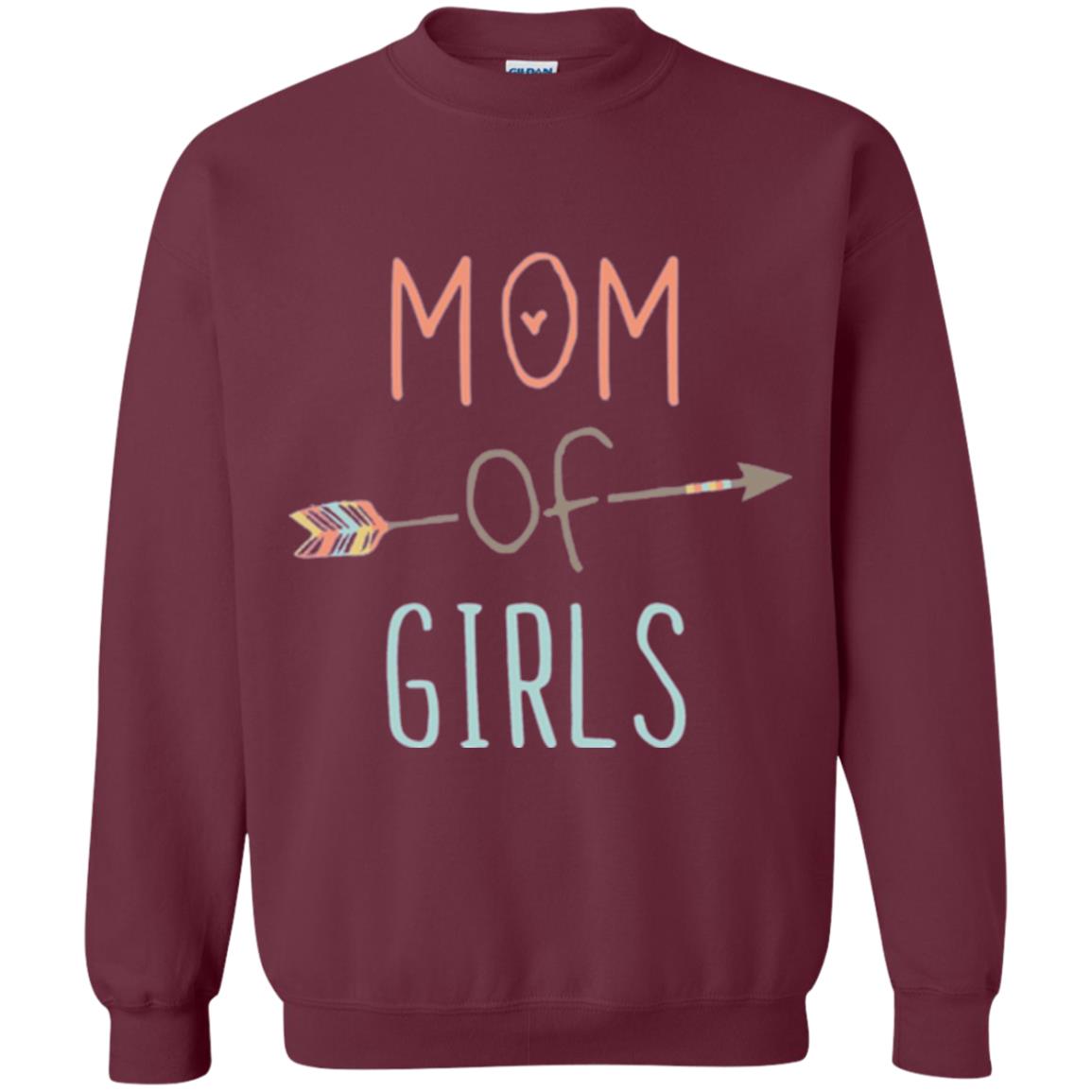 Mommy T-shirt Mom Of Girls Maroon