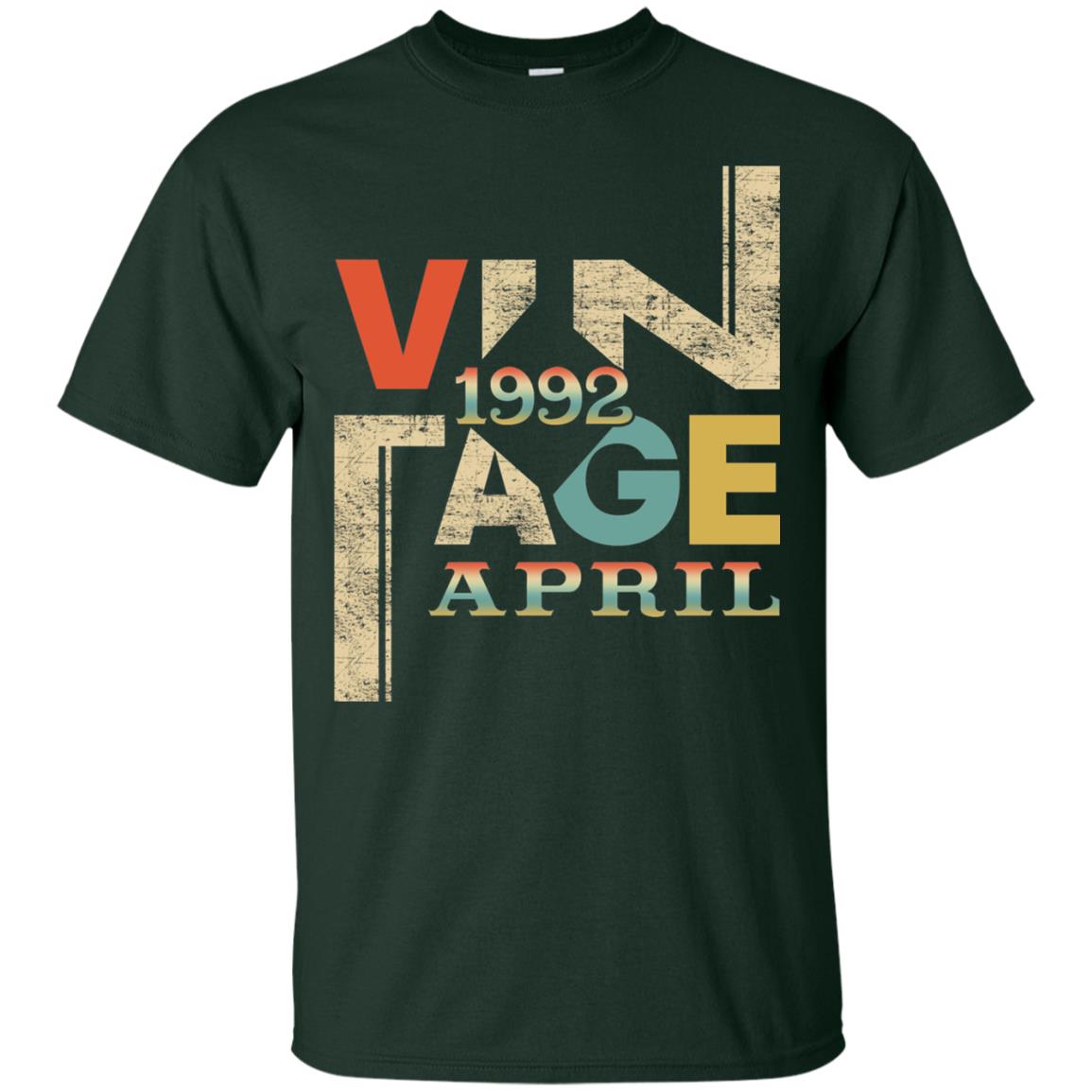 Vintage Retro Made In April 1992 26th Birthday 26 Yrs Forest