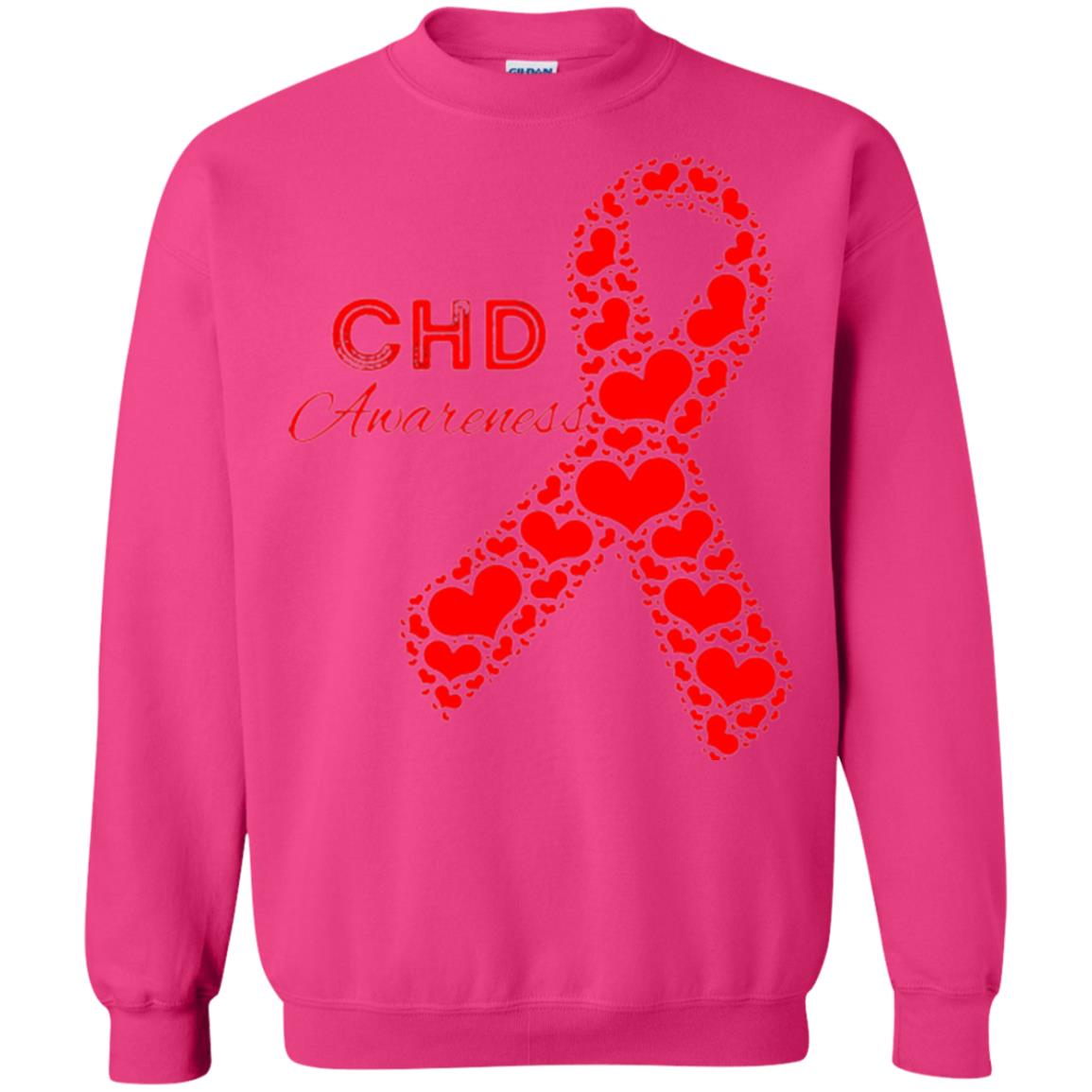 Chd Congenital Heart Defect Awareness T-shirt National Wear Red Heliconia