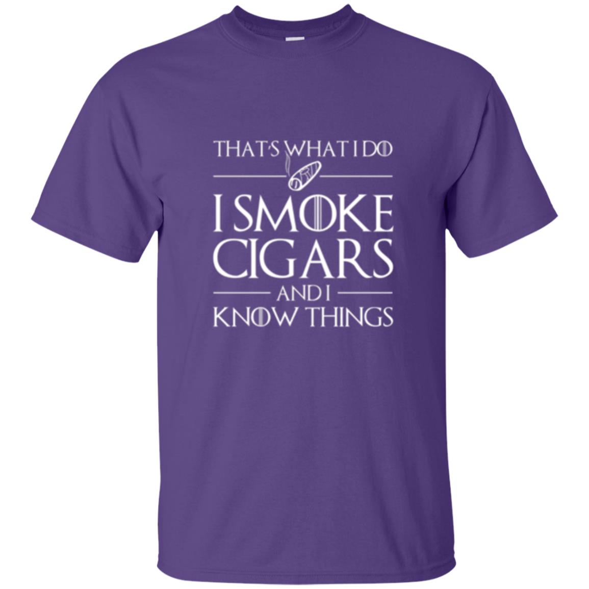 I Smoke Cigars And I Know Things T-shirt Purple