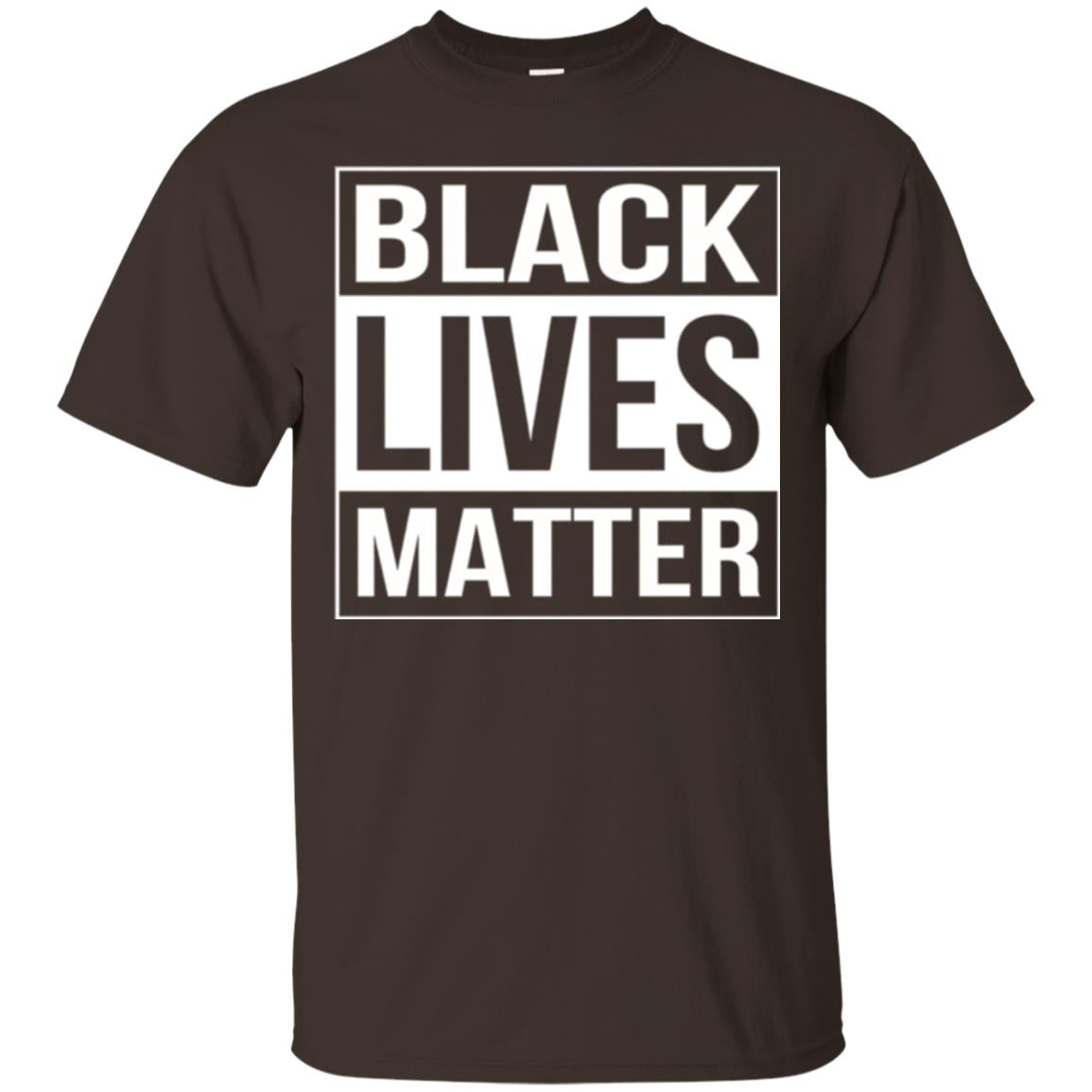 Political Protest T-shirt Black Lives Matter Dark Chocolate
