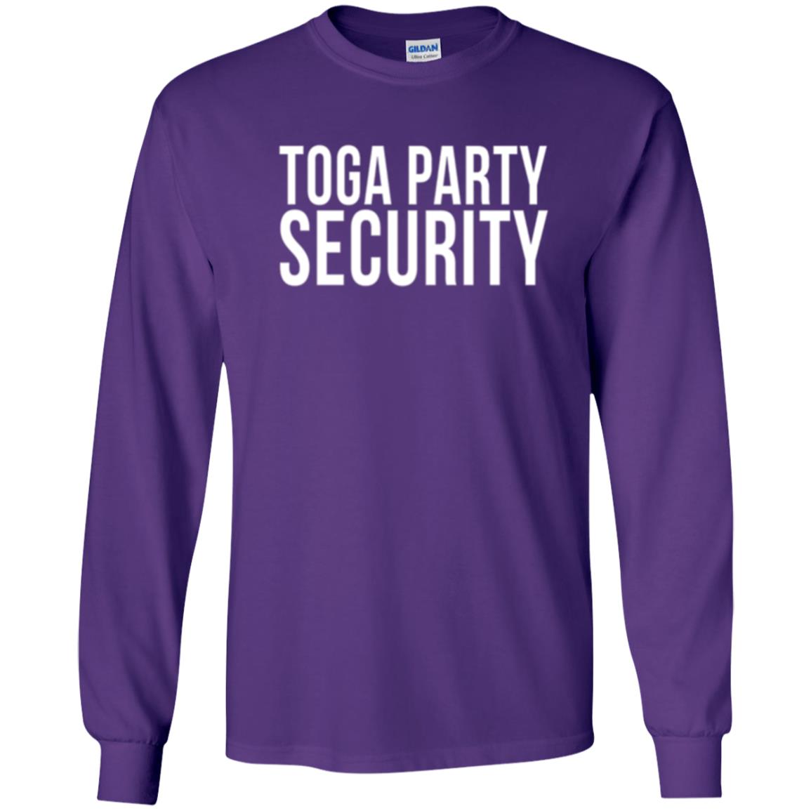 Toga Party Security T-shirt Purple