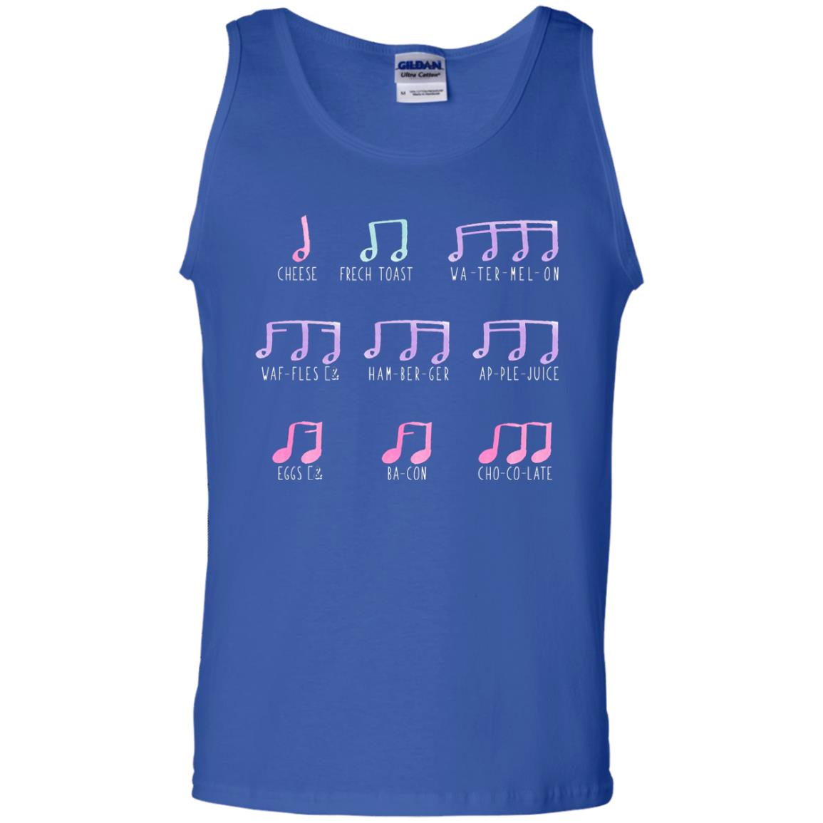 Music Is Like Food Funny Music Note Shirt Royal