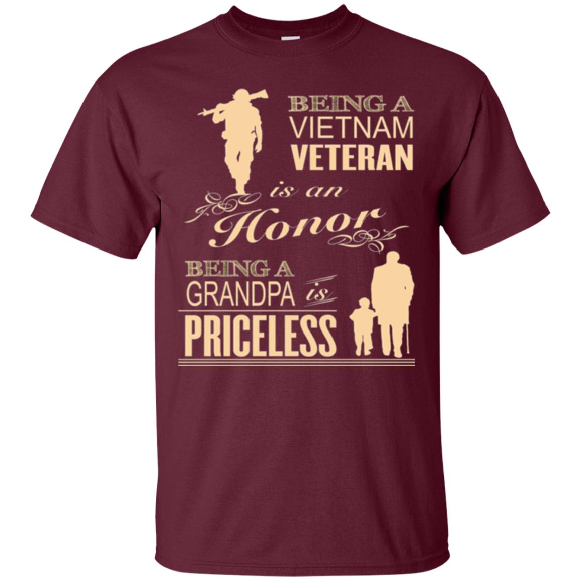 Veteran T-shirt Being A Vietnam Veteran Is An Honor Maroon