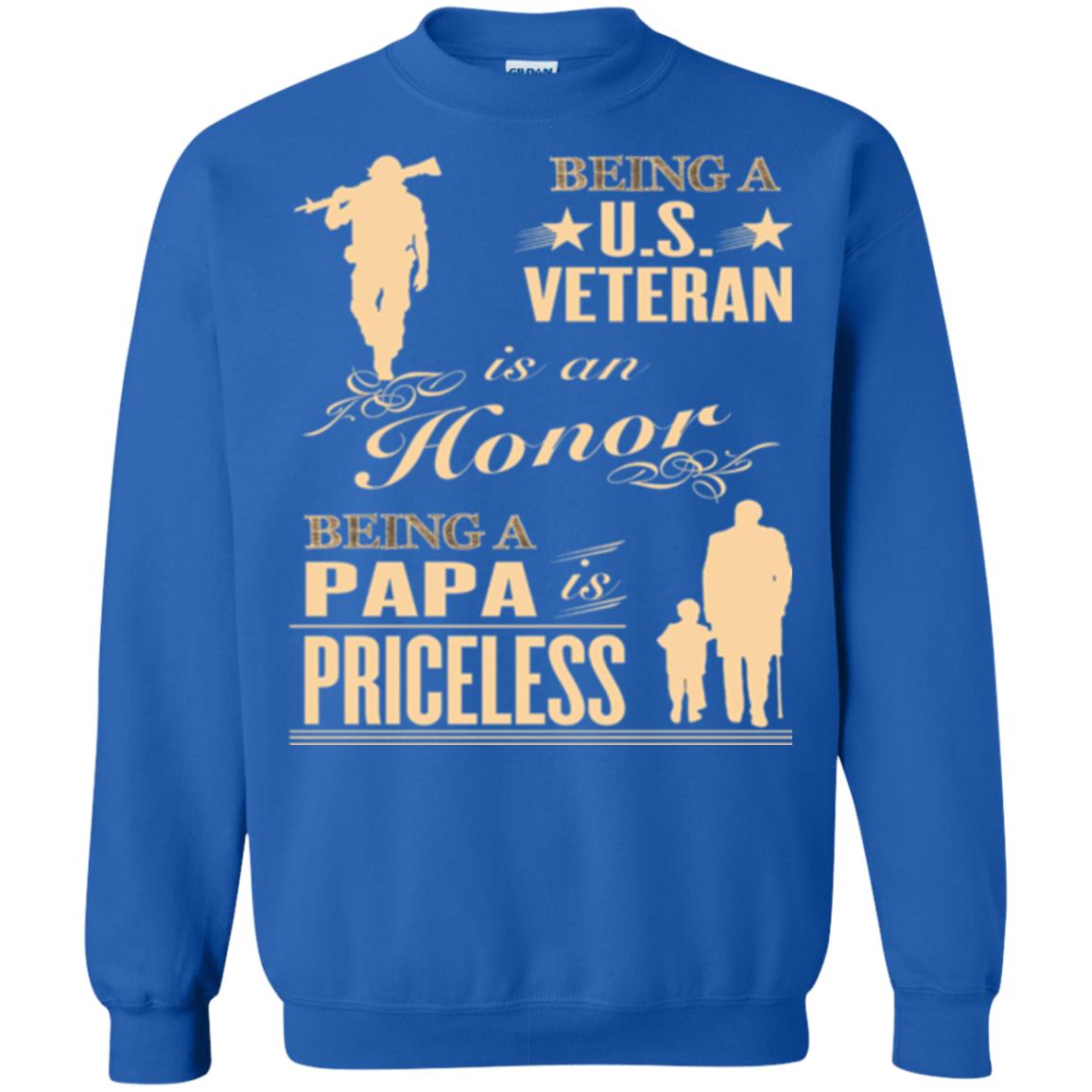 Papa T-shirt Being A U.s Veteran Royal