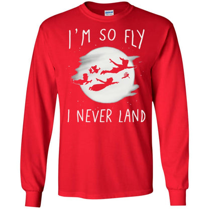Film T-shirt Peter Pan So Fly Moon Silhouette Graphic Red