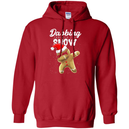 Dabbing Gingerbread T-shirt Dabbing Through The Snow Red