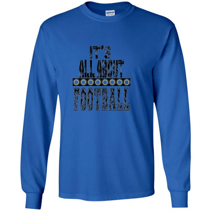 Football Lover T-shirt It_s All About Football Royal