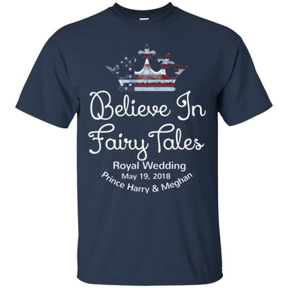 Royal Wedding Viewing Tshirt Believe In Fairy Tales 2018 Navy