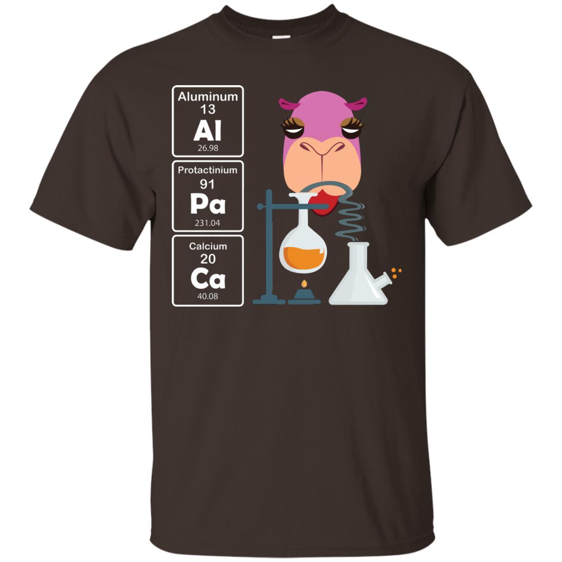Al-pa-ca Funny Element Chemistry Alpaca Lover Shirt Dark Chocolate