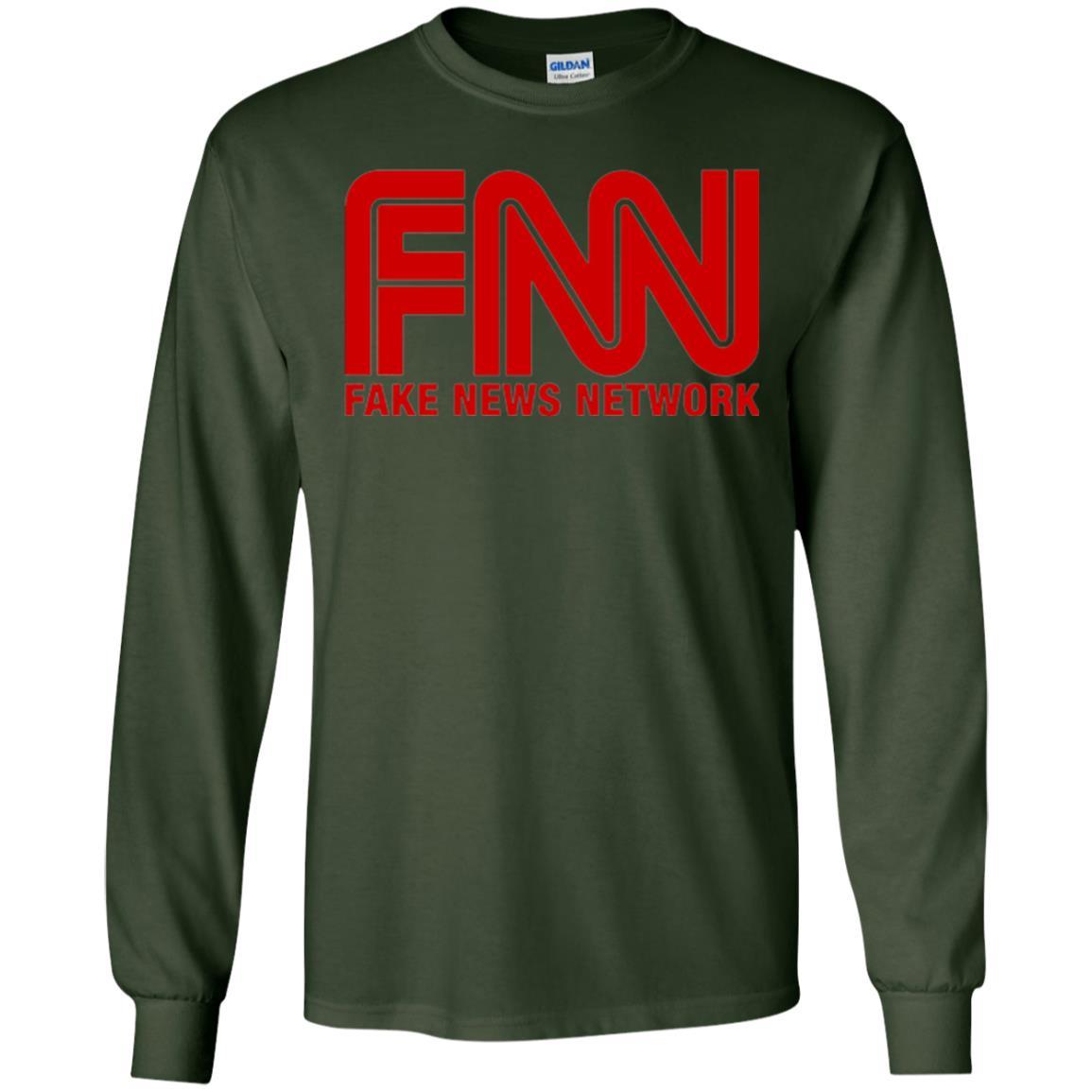 Anti Trump T-shirt Fnn Fake News Network T-shirt Forest Green
