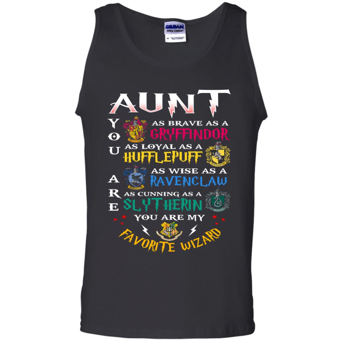 Aunt My Favorite Wizard Harry Potter Fan T-shirtG220 Gildan 100% Cotton Tank Top