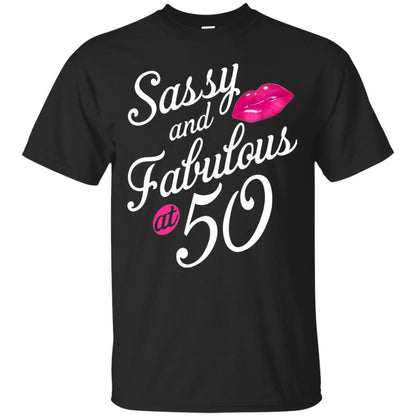 50th Birthday T-shirt Sassy And Fabulous At 50 Black