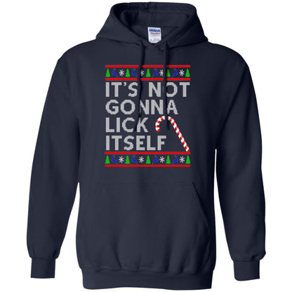 Christmas T-shirt It's Not Gonna Lick Itself Navy
