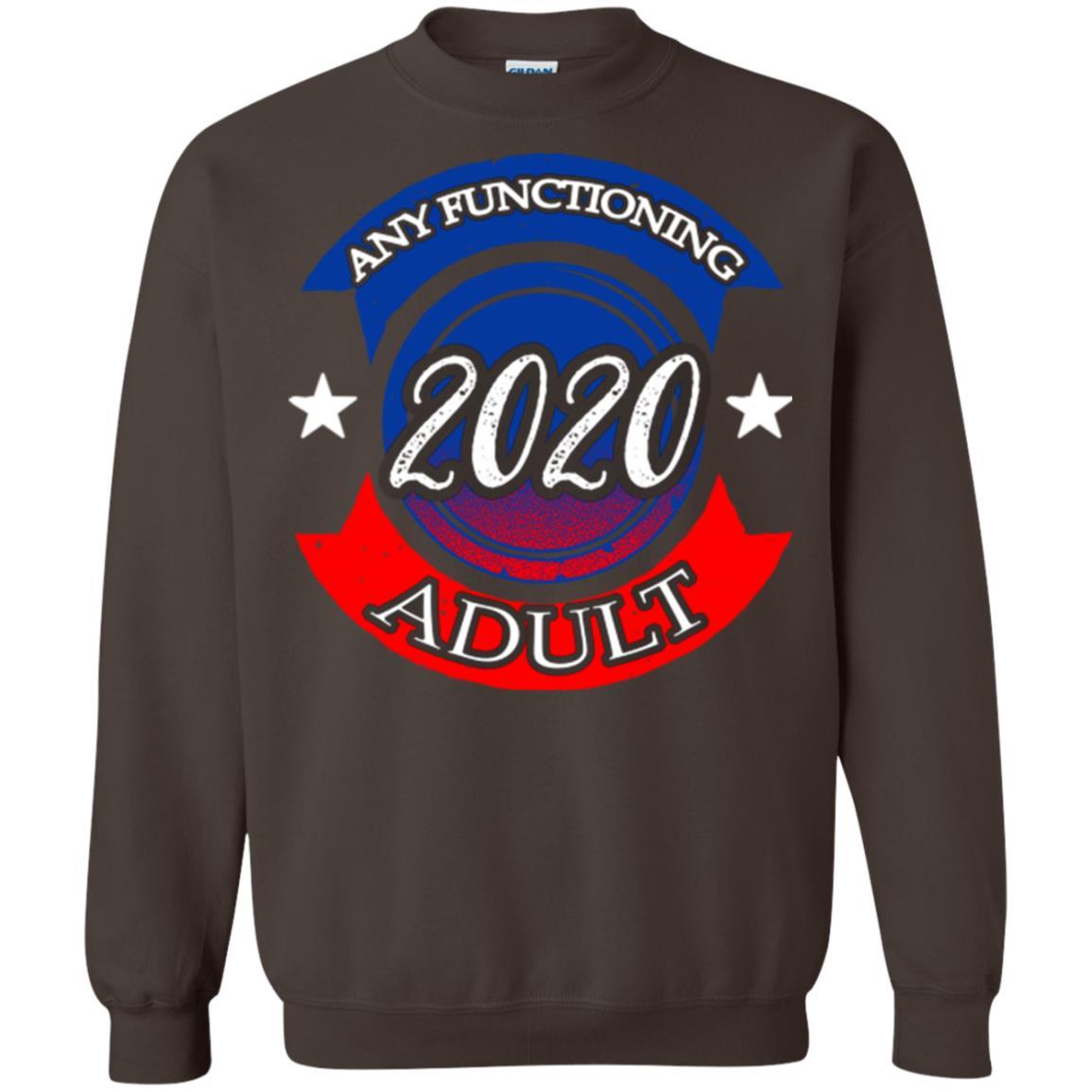 American Election Bumper T-shirt Any Functioning Adult 2020 Dark Chocolate