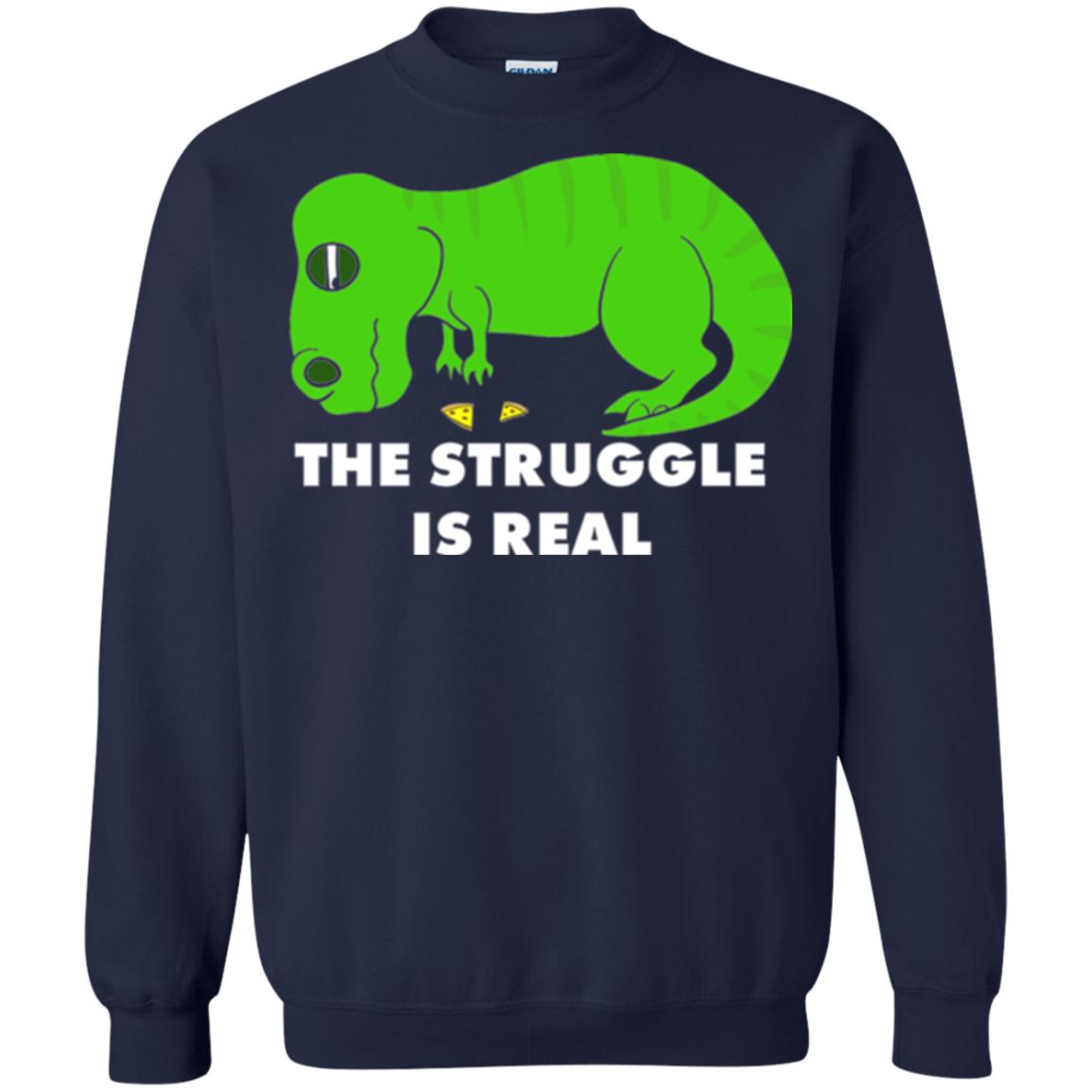 Funny Dinosaus T-shirt The Struggle Is Real Navy