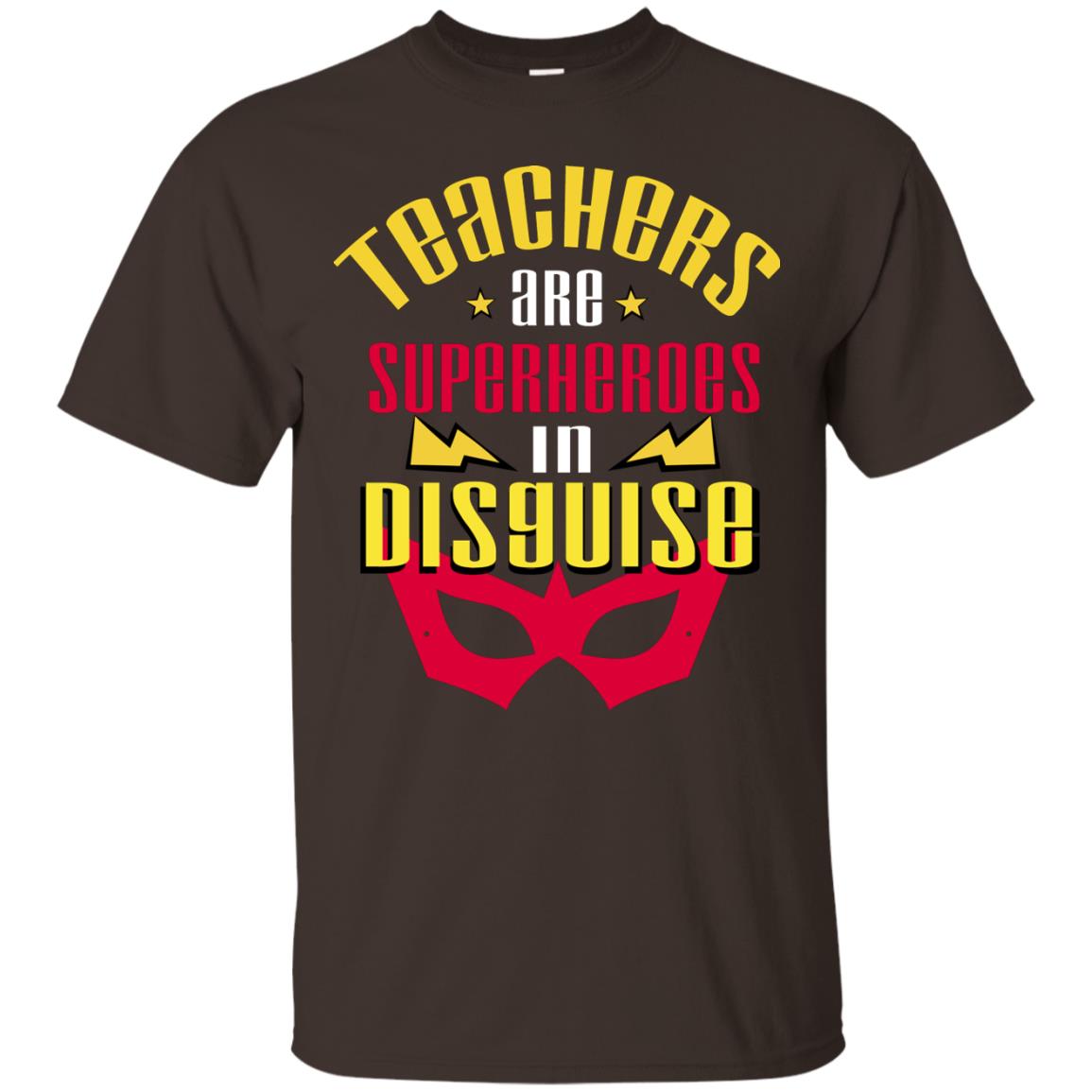 Teachers Are Superheroes In Disguise Movie Fan T-shirt Dark Chocolate