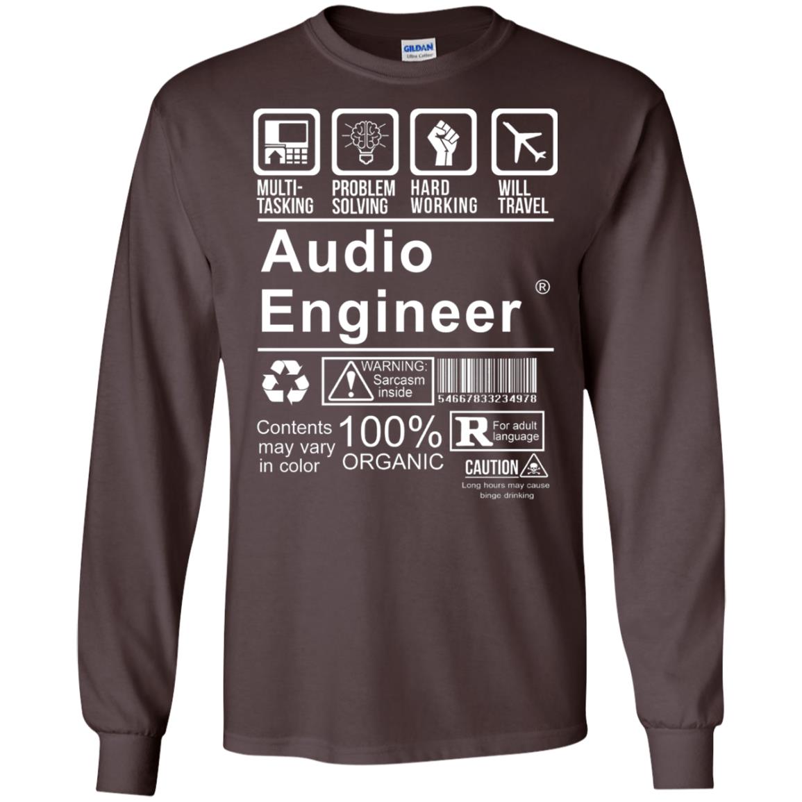 Audio Engineer Shirt Multi Tasking Problem Solving Dark Chocolate