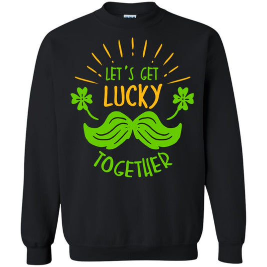 Saint Patrick's Day T-shirt Let's Get Lucky Together Black