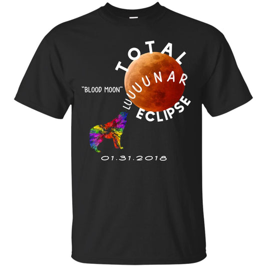 Best Total Lunar Eclipse Shirt 2018 Blood Moon T-shirt Black