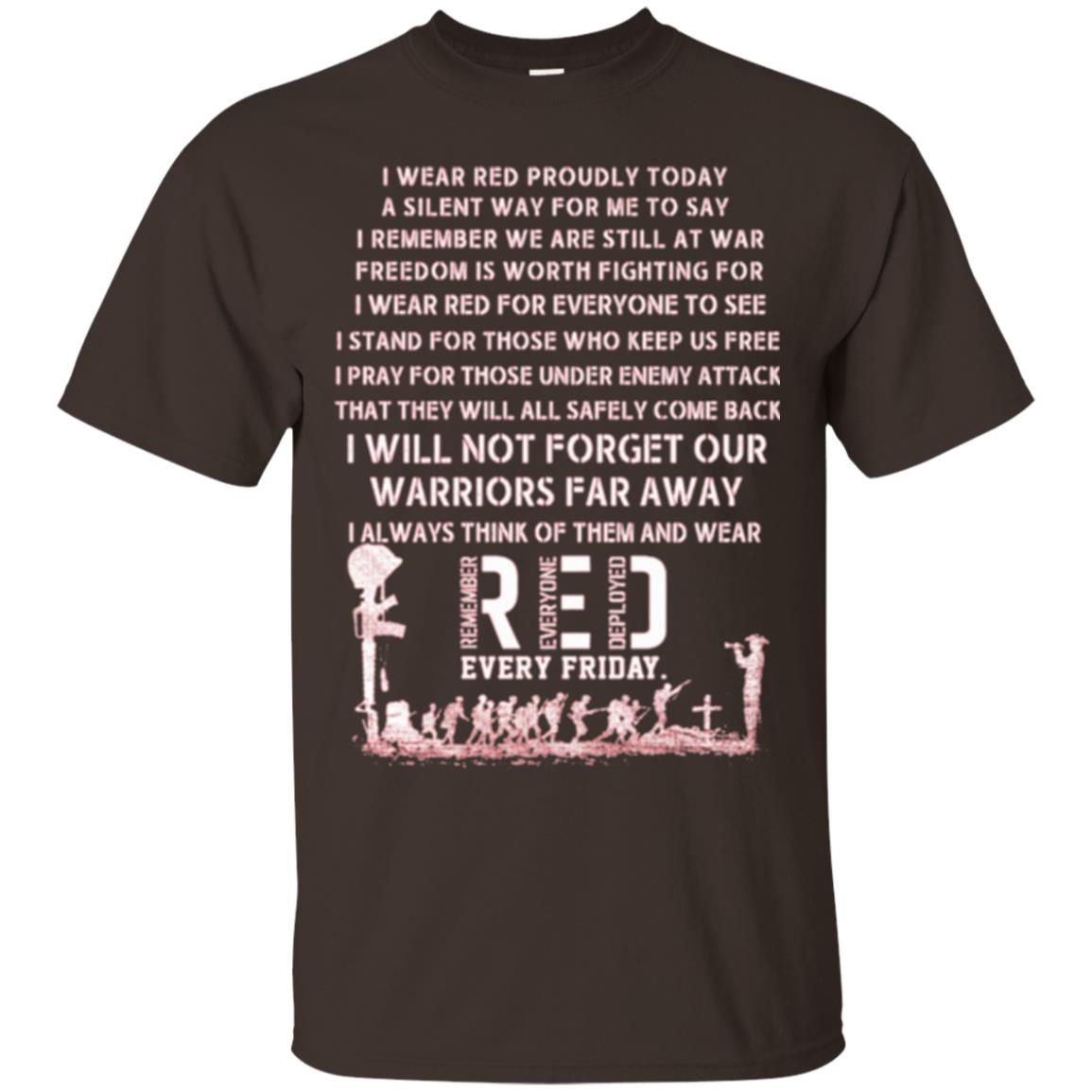 Red Friday Military T-shirt Wear Red Friday Dark Chocolate
