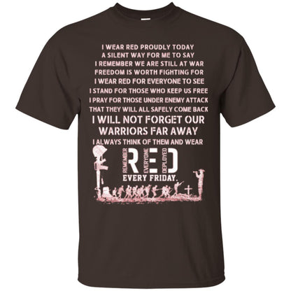 Red Friday Military T-shirt Wear Red Friday Dark Chocolate