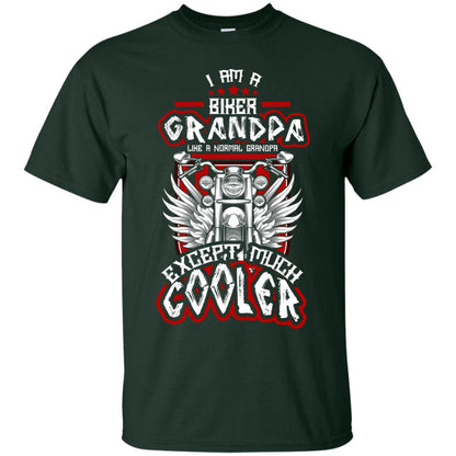 I Am A Biker Grandpa Like A Normal Grandpa Bike T-shirt For Papa Forest