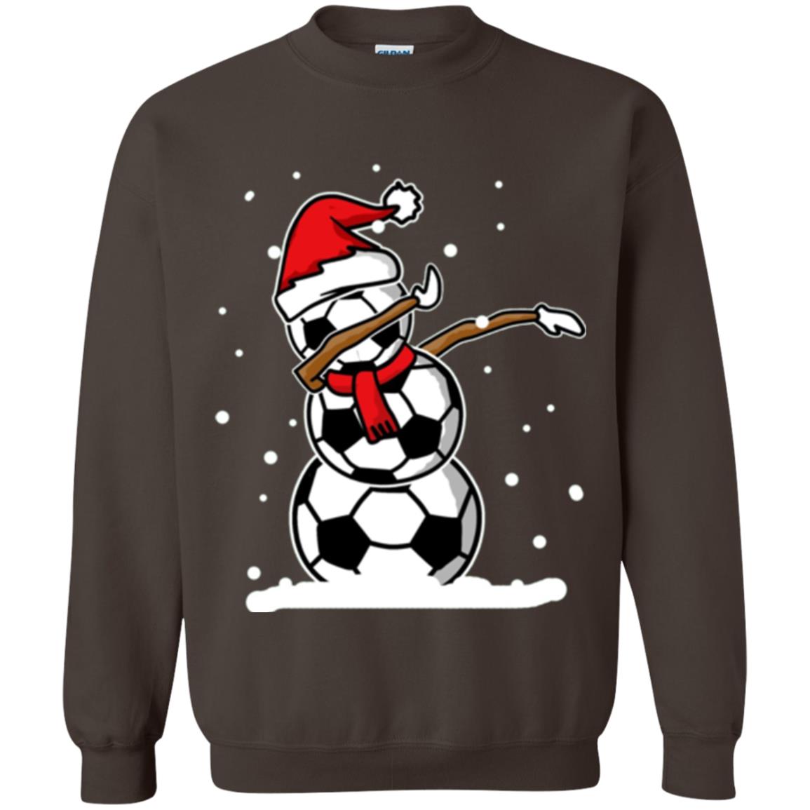 Christmas T-shirt Dabbing Snowman Ball Dark Chocolate