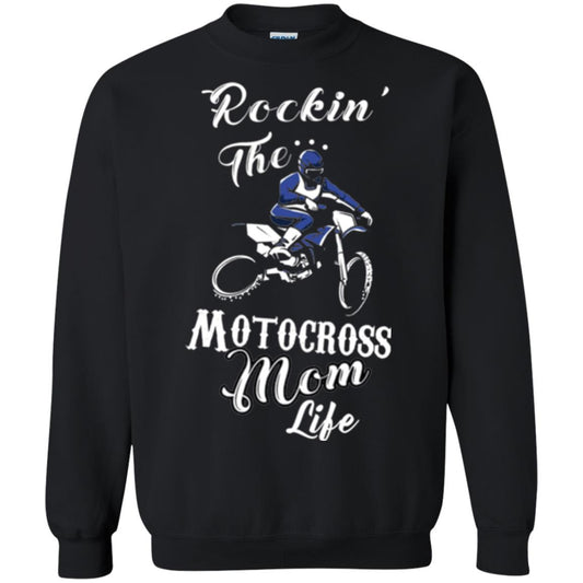 Rocking The Motocross Mom Life Mommy T-shirt Black