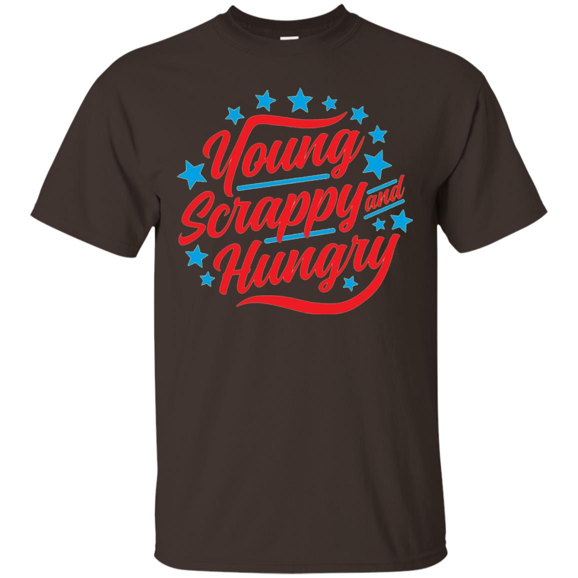 Hamilton T-shirt Young Scrappy And Hungry Dark Chocolate
