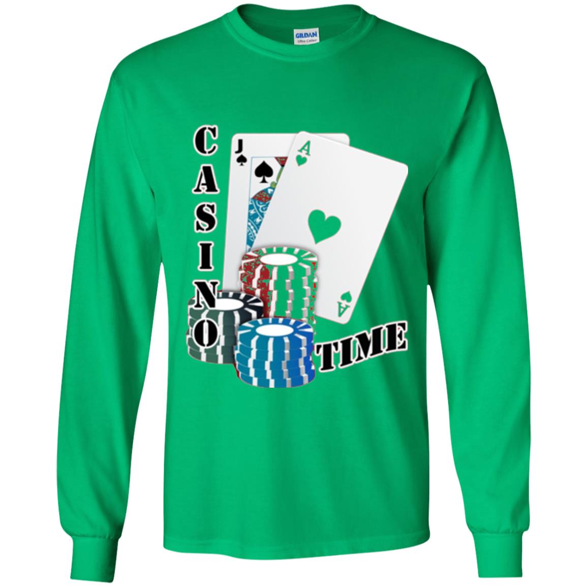 Fun Gambling T-shirt Casino Time Irish Green