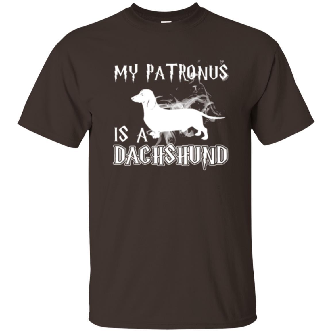 Dachshund Lover T-shirt My Patronus Is A Dachshund Dark Chocolate
