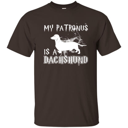 Dachshund Lover T-shirt My Patronus Is A Dachshund Dark Chocolate