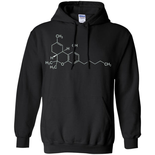 Cannabis T-shirt Thc Molecule Tetrahydrocannabinol Black