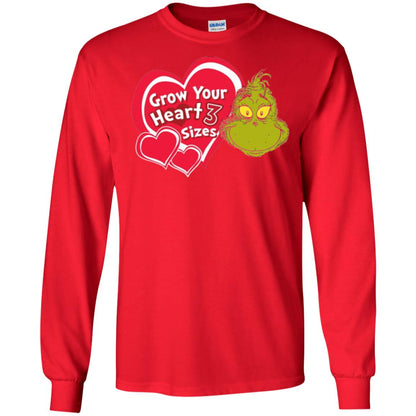 Dr. Seuss Grinch T-shirt Grow Your Heart 3 Sizes Red