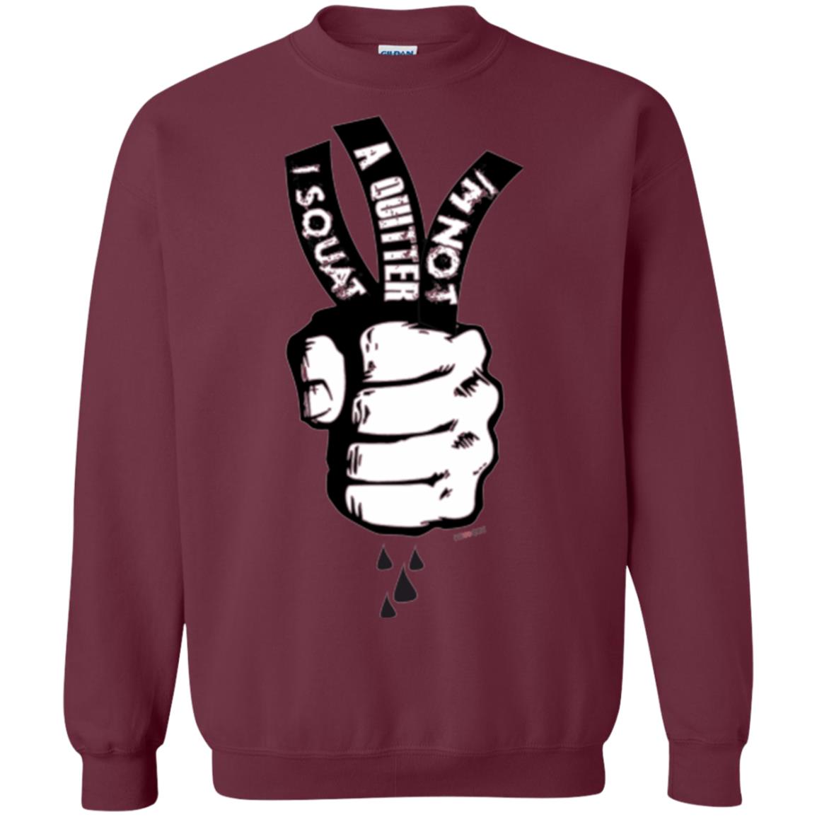 Fitnoquit T-shirt Im Not A Quitter Im Squat Gym Maroon