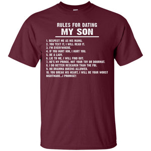 Rules For Dating My Son Daddy ShirtG200 Gildan Ultra Cotton T-Shirt