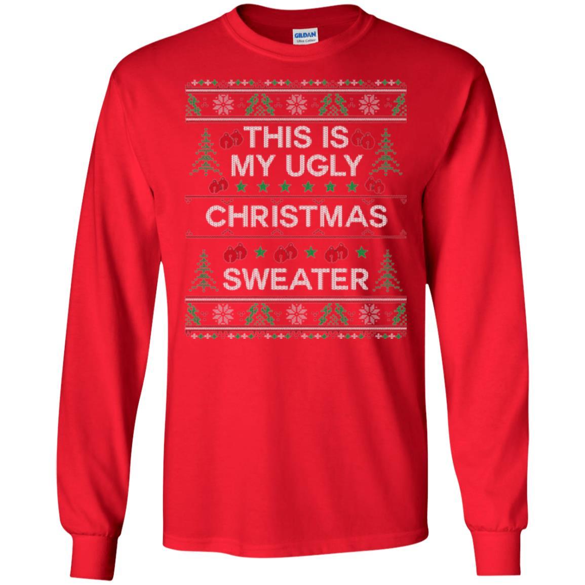 Christmas T-shirt This Is My Ugly Christmas Sweater Red