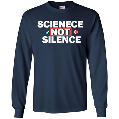 Scientist T-shirt Scienece Not Silence Navy