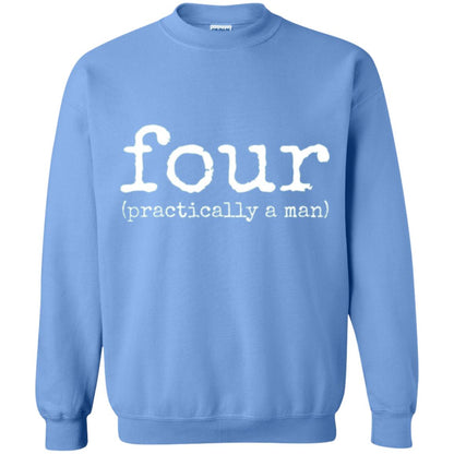 4th Birthday T-shirt Your Practically A Man T-shirt Carolina Blue