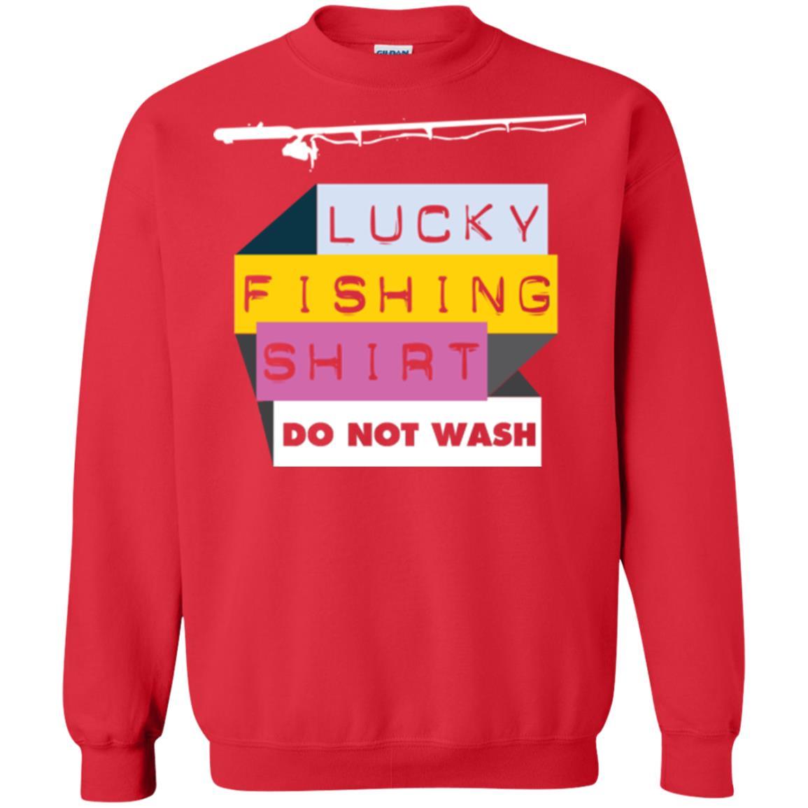 Fisherman T-shirt Lucky Fishing Shirt Do Not Wash Red