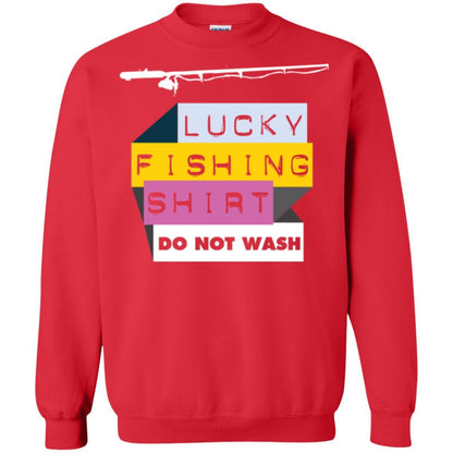 Fisherman T-shirt Lucky Fishing Shirt Do Not Wash Red