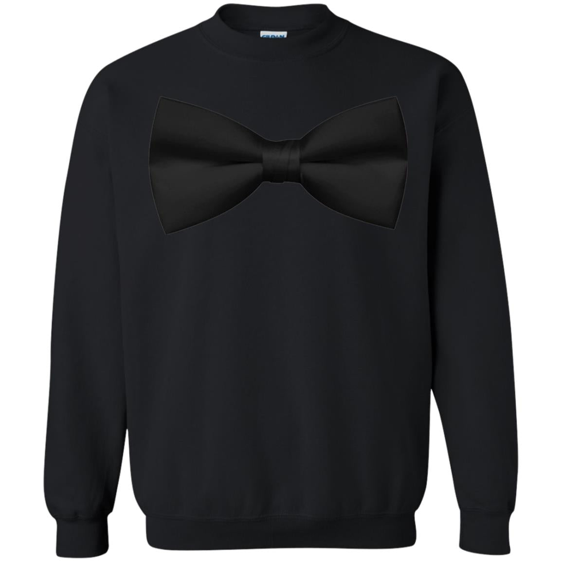 Big Black Bow Tie Tee Shirt Black