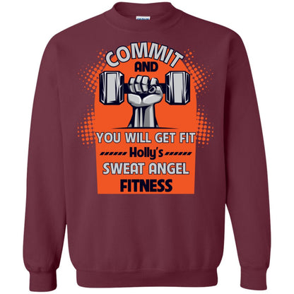 Commit And You Will Get Fit Holly's Sweat Angle Fitness Shirt Maroon